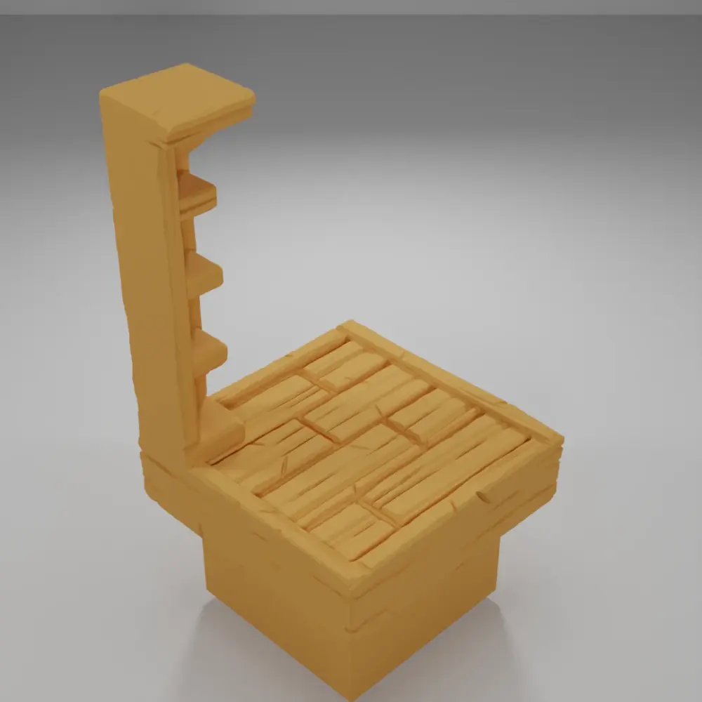 Empty Library Corner - Medieval Town Part 2 - Dungeon Blocks