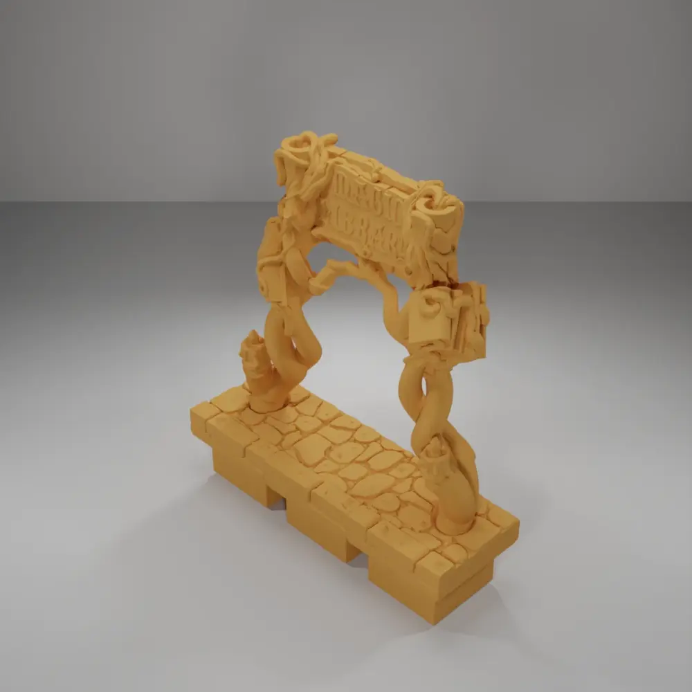 Library Sign - Medieval Town Part 2 - Dungeon Blocks