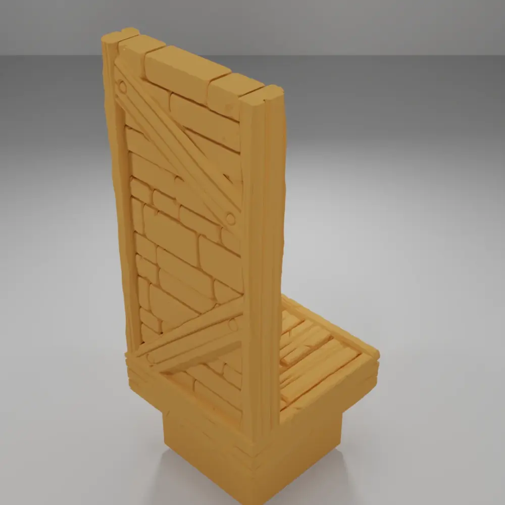 Tall Wall Wooden Plank 1 - Medieval Town Part 2 - Dungeon Blocks