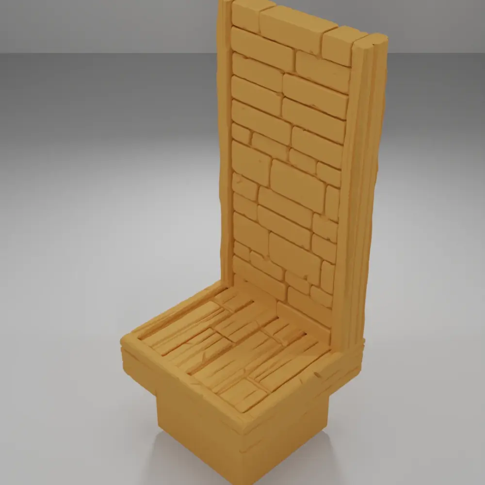 Tall Wall Wooden Plank 1 - Medieval Town Part 2 - Dungeon Blocks