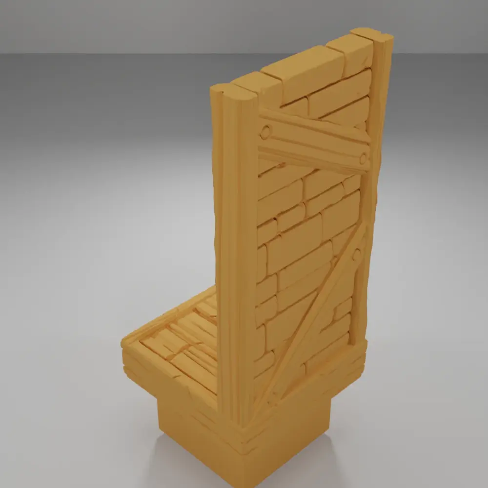 Tall Wall Wooden Plank 1 - Medieval Town Part 2 - Dungeon Blocks