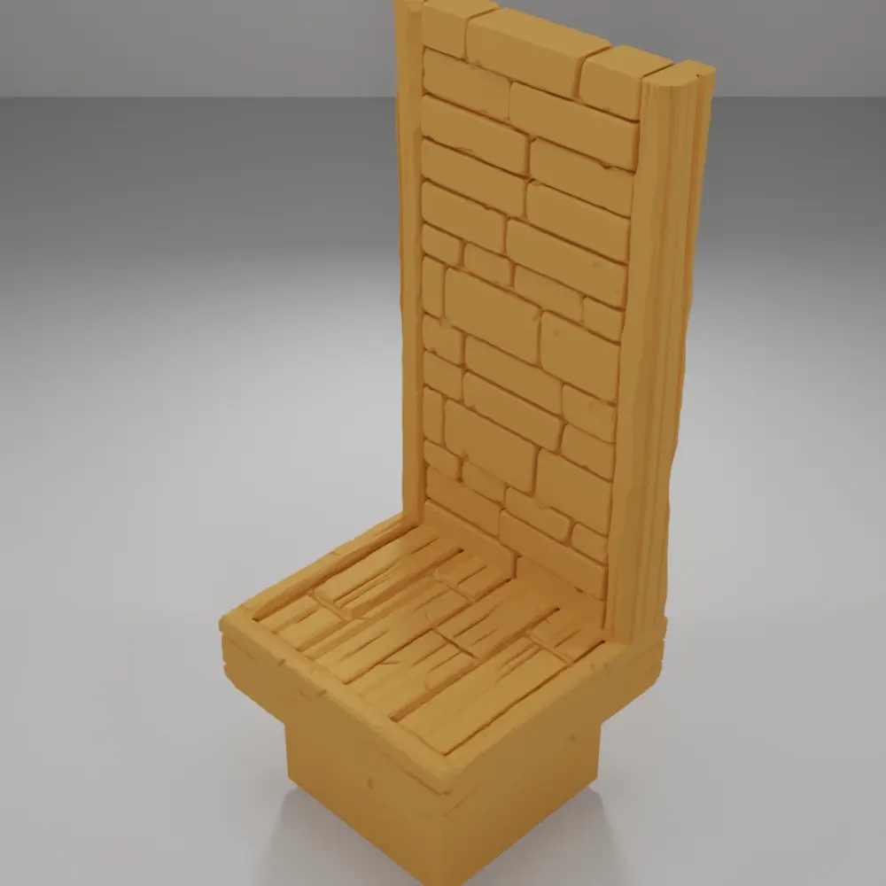 Tall Wall Wooden Plank 2 - Medieval Town Part 2 - Dungeon Blocks