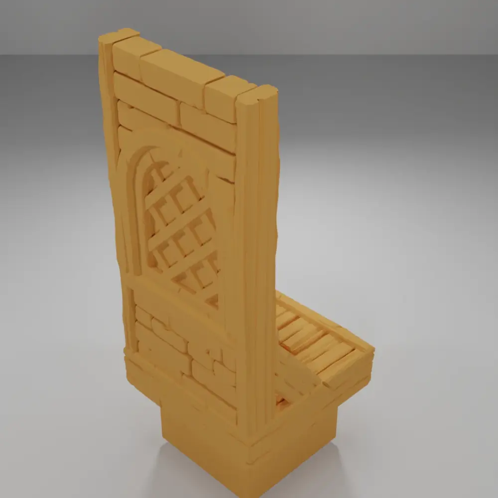 Tall Window Wooden Planks - Medieval Town Part 2 - Dungeon Blocks