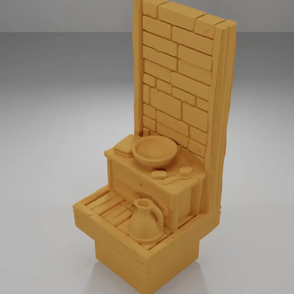 Tall Sink - Medieval Town Part 2 - Dungeon Blocks