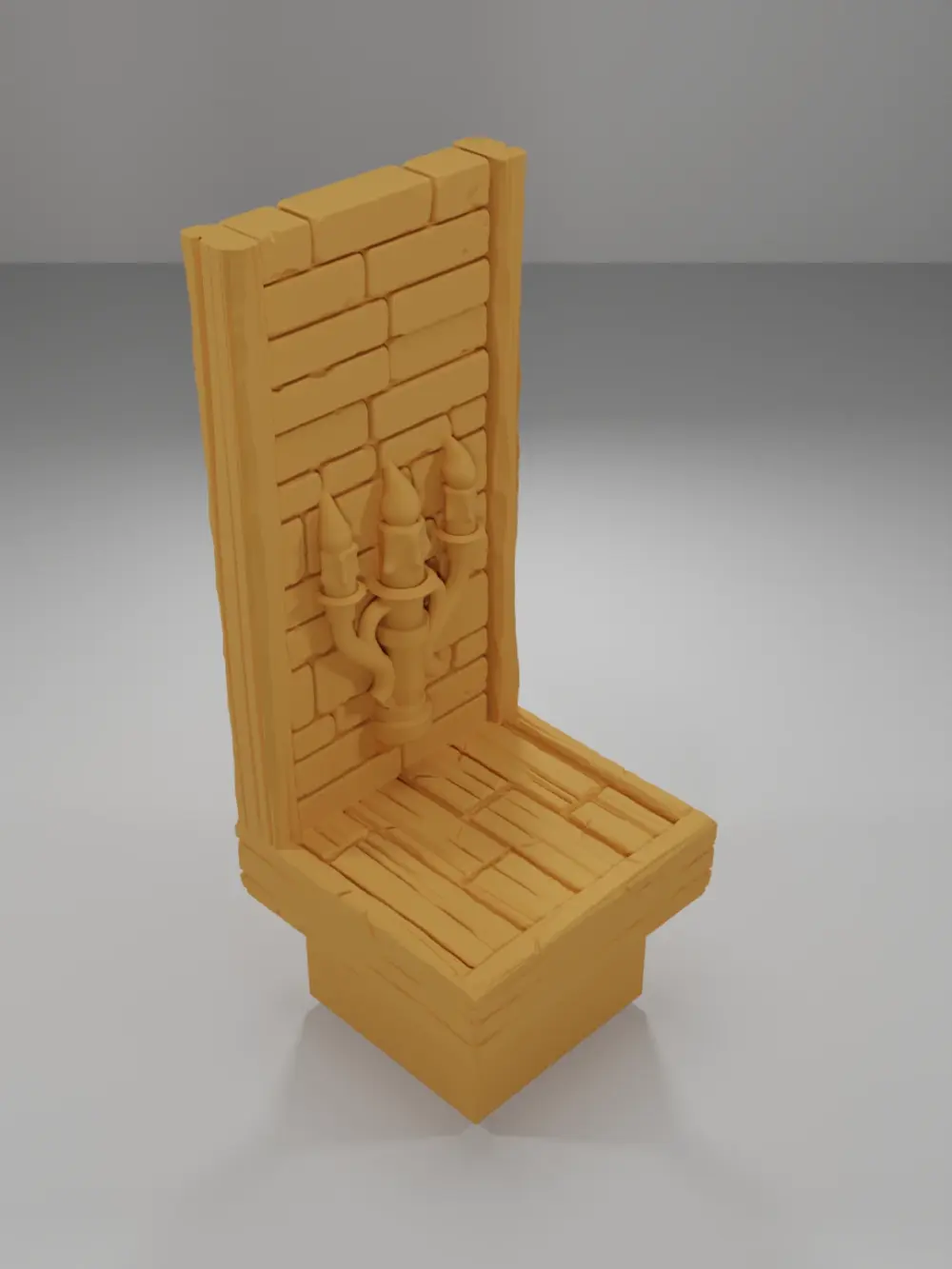 Tall Lit Chandelier - Medieval Town Part 2 - Dungeon Blocks