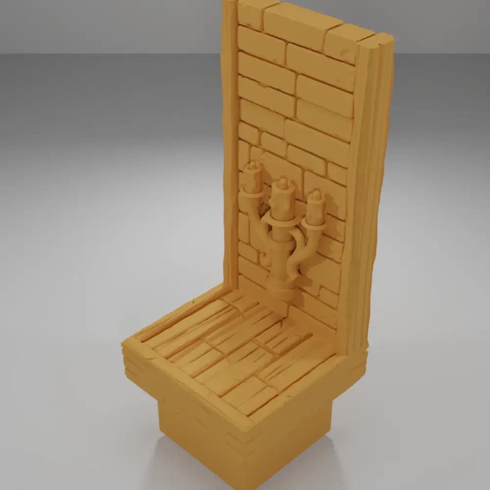 Tall Unlit Chandelier - Medieval Town Part 2 - Dungeon Blocks