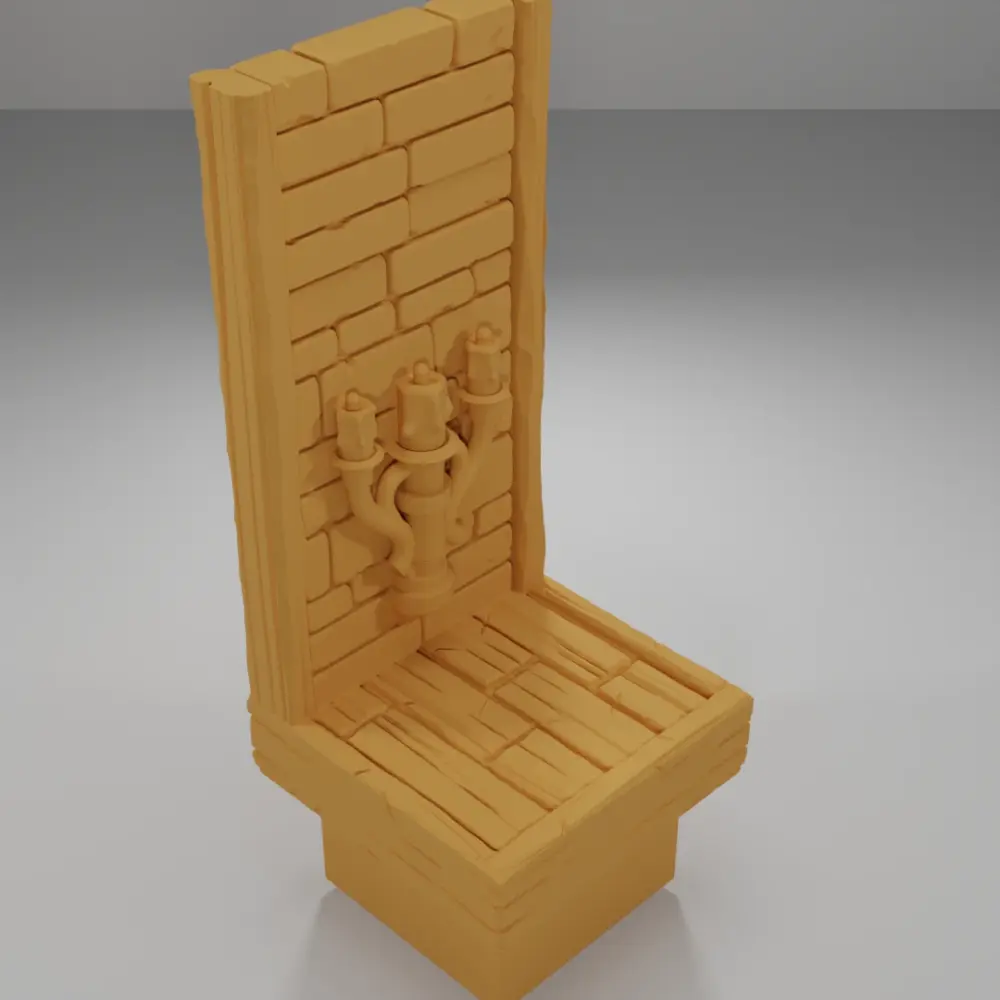 Tall Unlit Chandelier - Medieval Town Part 2 - Dungeon Blocks
