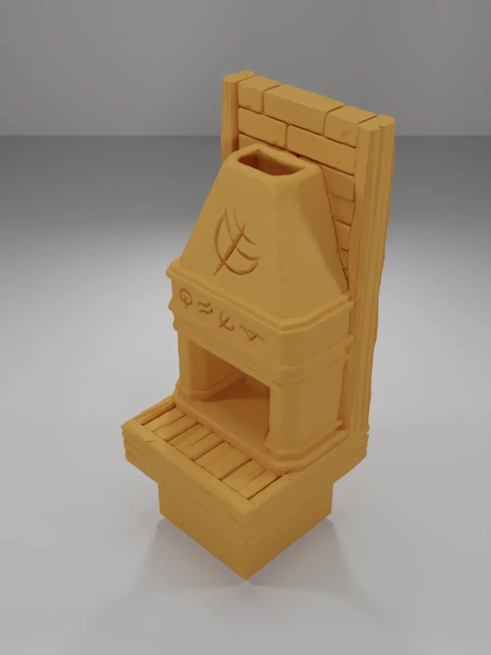 Tall Unlit Magic Fireplace - Medieval Town Part 2 - Dungeon Blocks