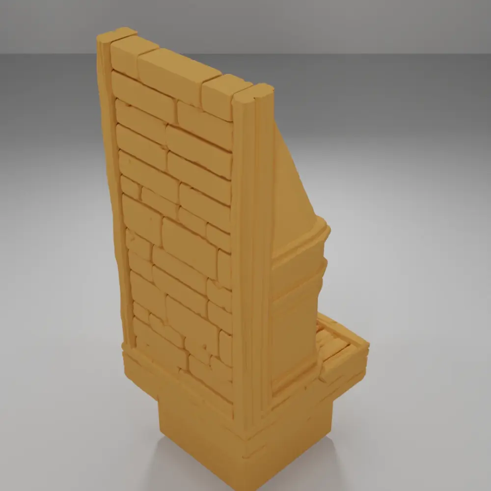 Tall Unlit Magic Fireplace - Medieval Town Part 2 - Dungeon Blocks