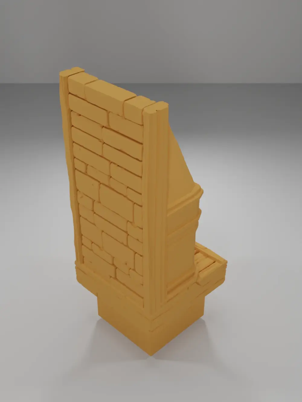 Tall Unlit Magic Fireplace - Medieval Town Part 2 - Dungeon Blocks
