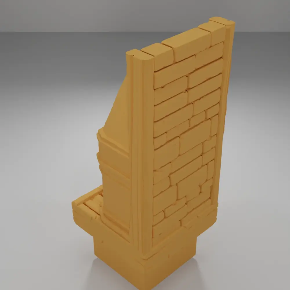 Tall Unlit Magic Fireplace - Medieval Town Part 2 - Dungeon Blocks