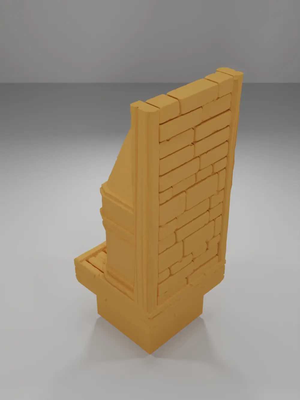 Tall Unlit Magic Fireplace - Medieval Town Part 2 - Dungeon Blocks