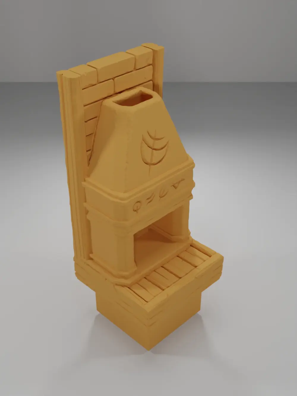 Tall Unlit Magic Fireplace - Medieval Town Part 2 - Dungeon Blocks