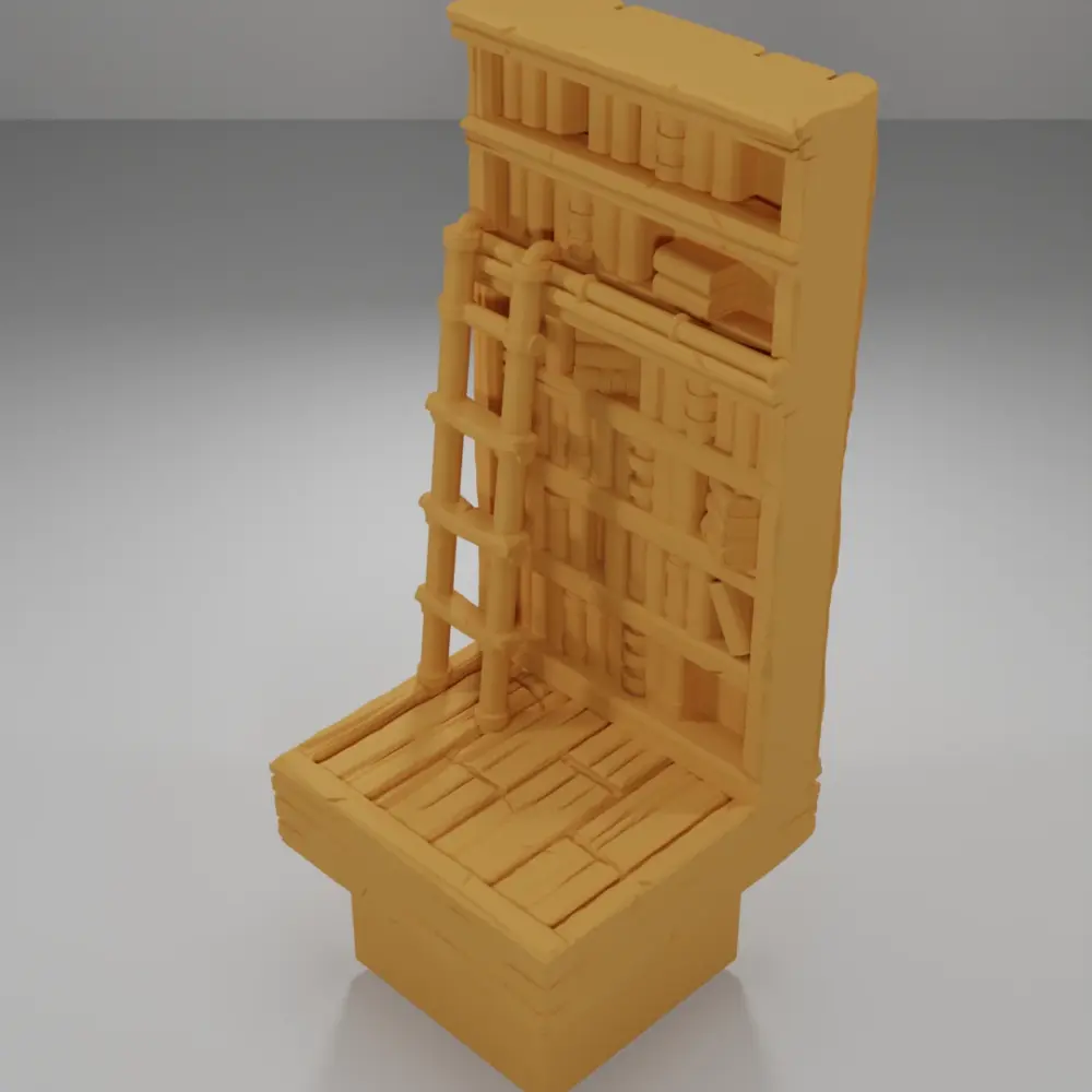 Tall Library Ladder - Medieval Town Part 2 - Dungeon Blocks
