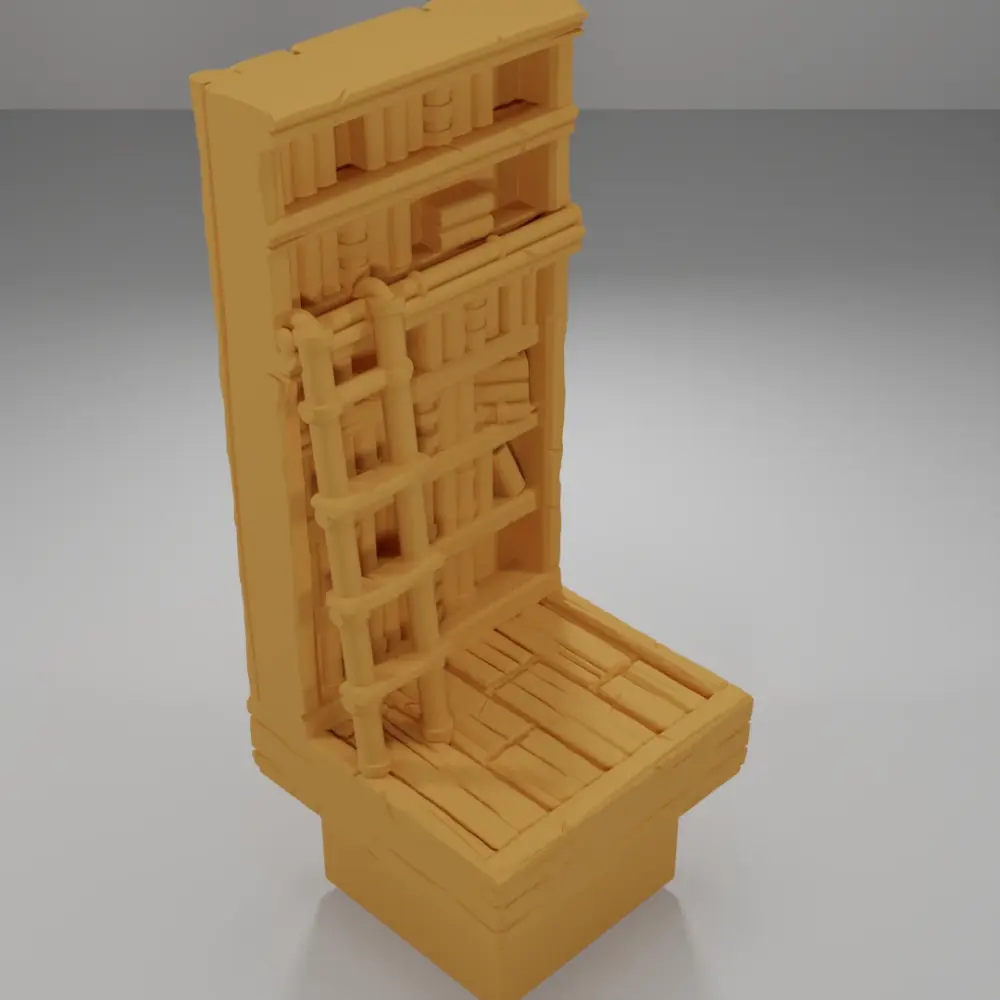Tall Library Ladder - Medieval Town Part 2 - Dungeon Blocks