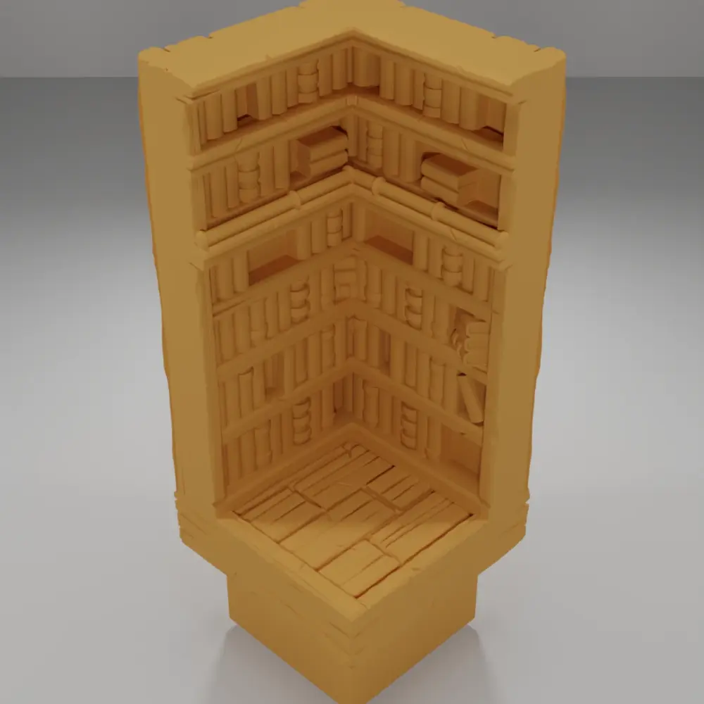 Tall Library Angle - Medieval Town Part 2 - Dungeon Blocks