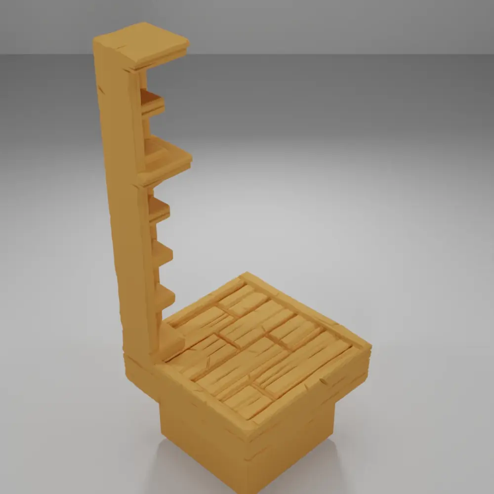 Tall Empty Library Corner - Medieval Town Part 2 - Dungeon Blocks