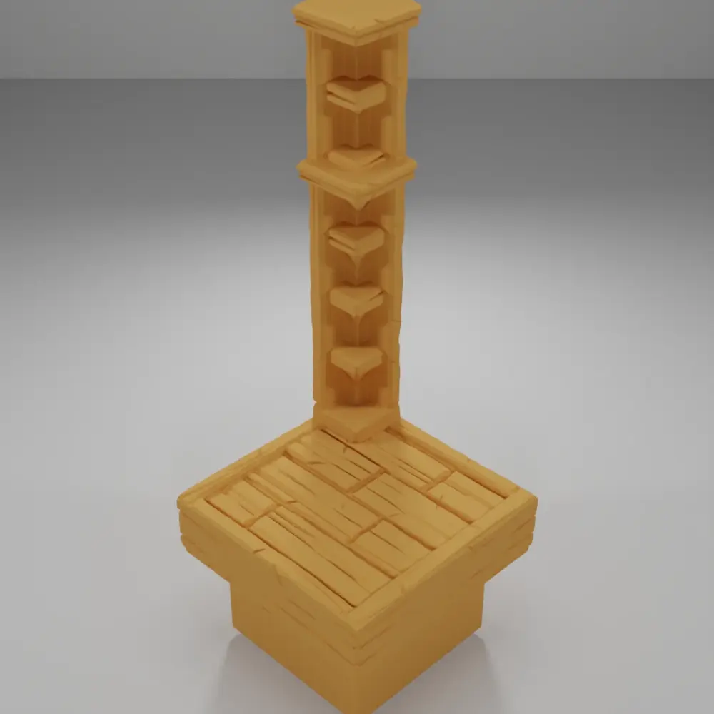 Tall Empty Library Corner - Medieval Town Part 2 - Dungeon Blocks