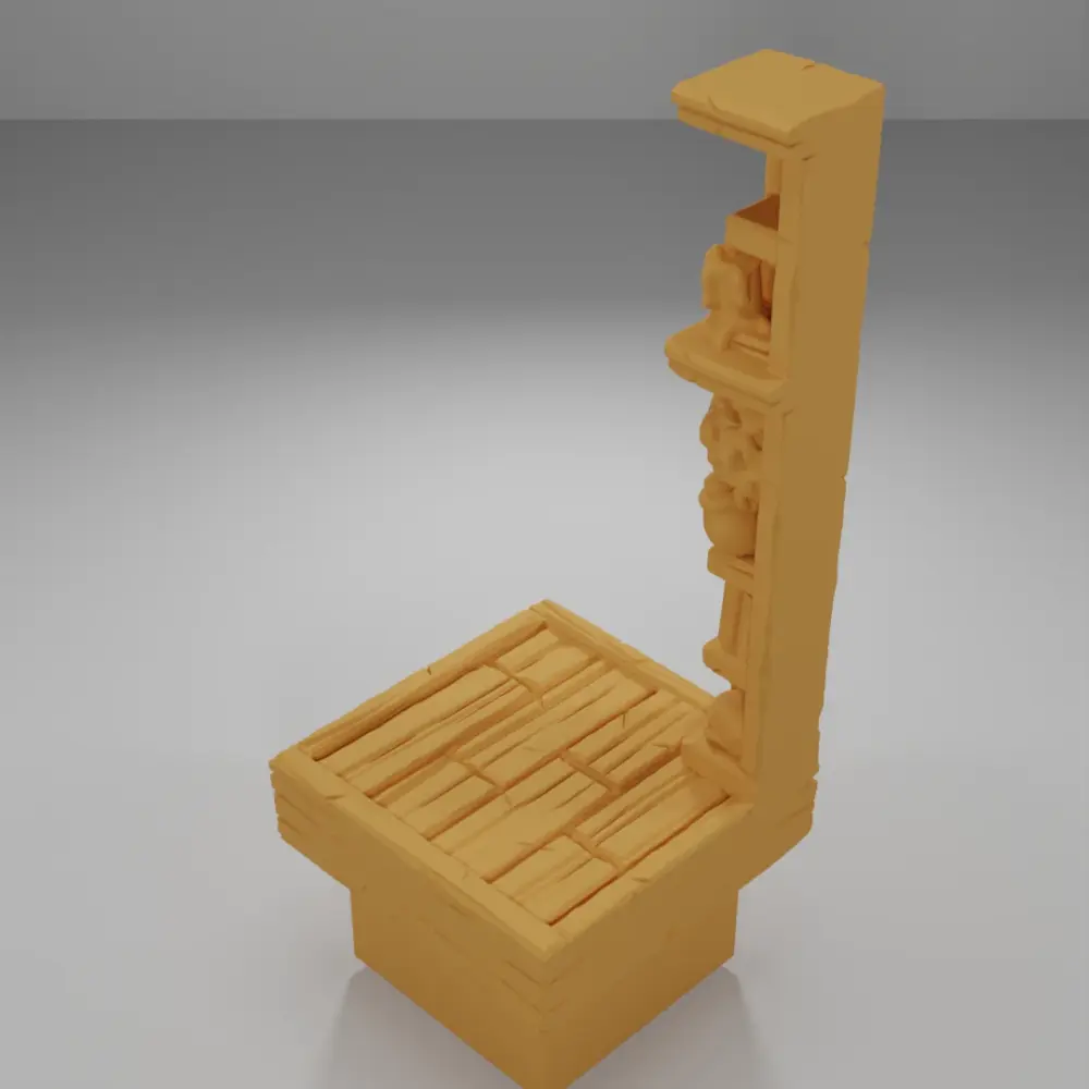 Tall Decorative Library Corner - Medieval Town Part 2 - Dungeon Blocks