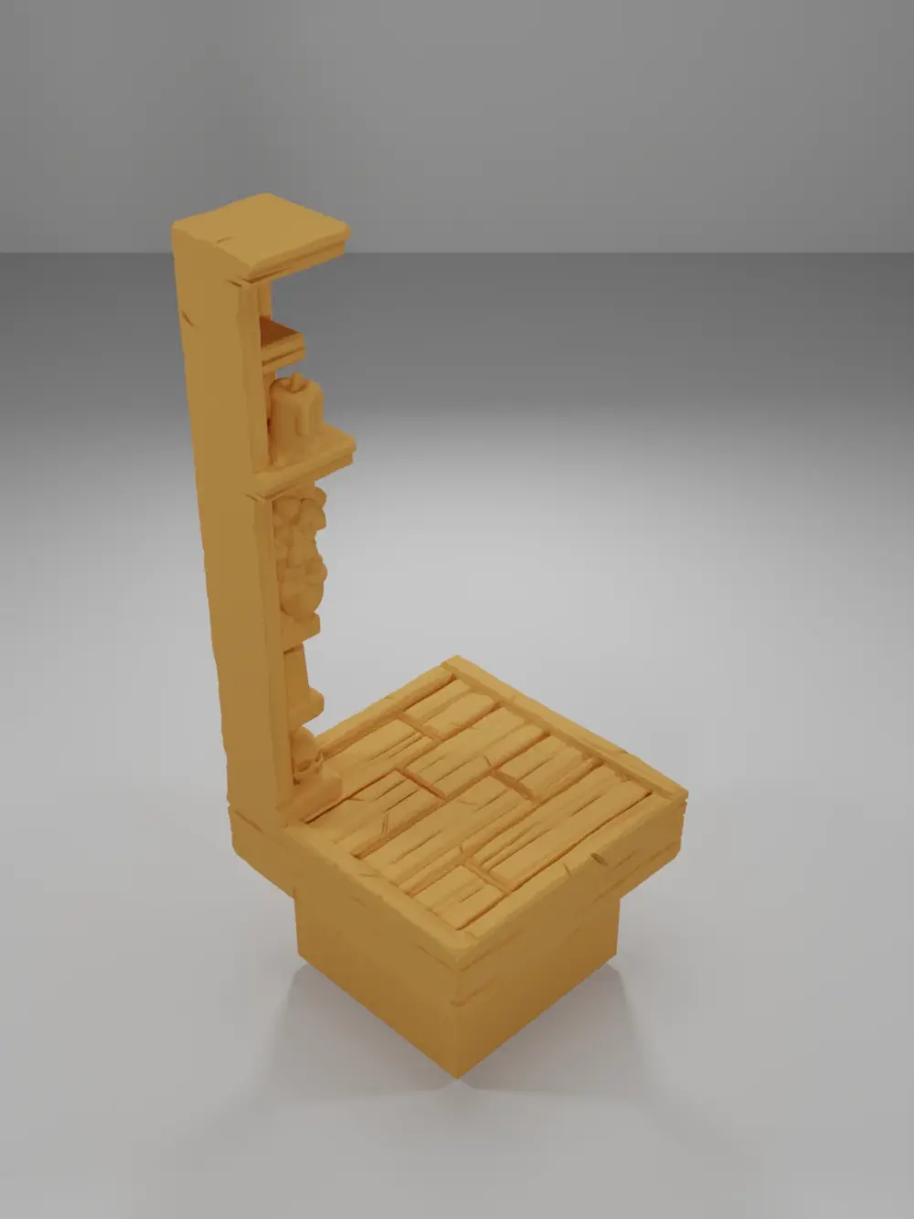 Tall Decorative Library Corner - Medieval Town Part 2 - Dungeon Blocks