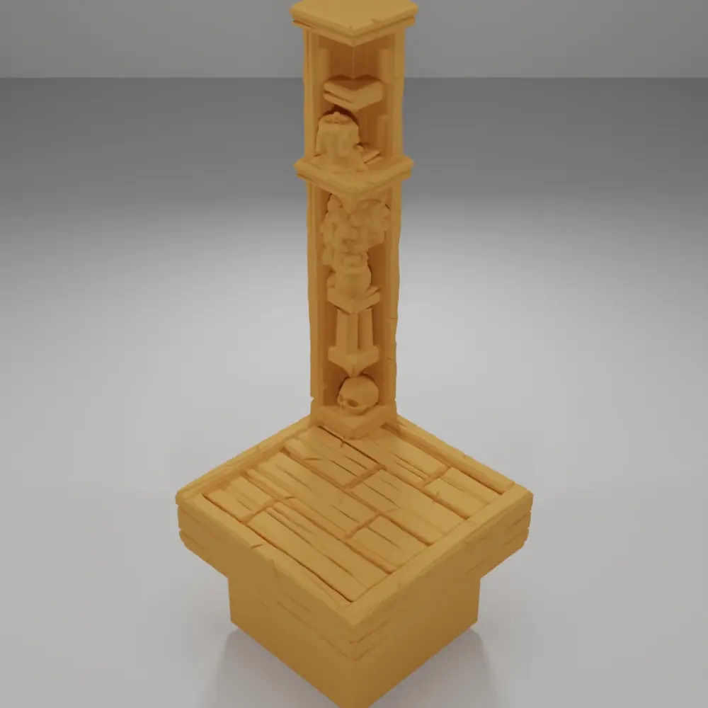 Tall Decorative Library Corner - Medieval Town Part 2 - Dungeon Blocks