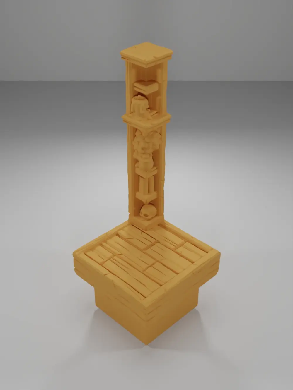 Tall Decorative Library Corner - Medieval Town Part 2 - Dungeon Blocks