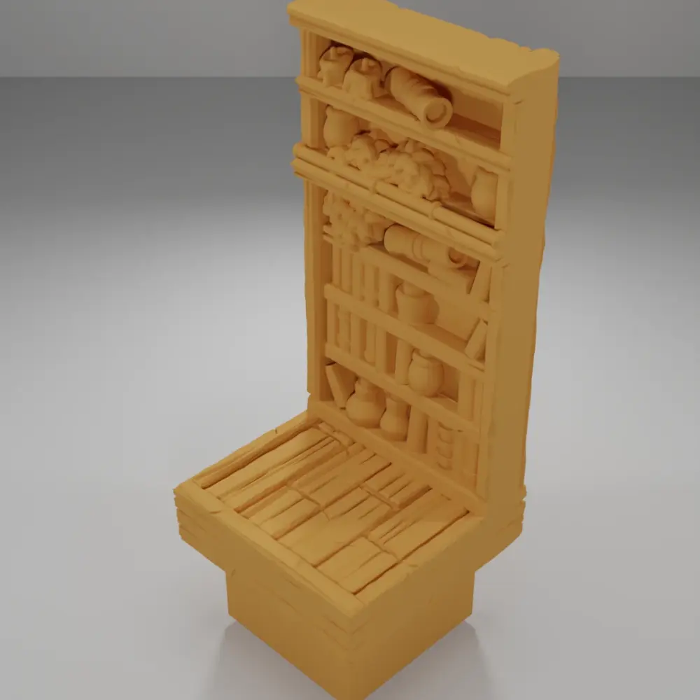 Tall Decorative Library 1 - Medieval Town Part 2 - Dungeon Blocks