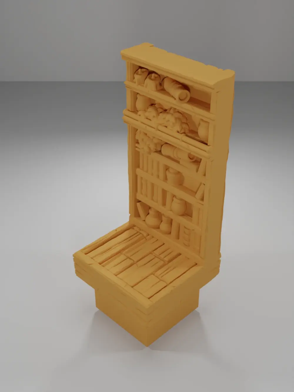 Tall Decorative Library 1 - Medieval Town Part 2 - Dungeon Blocks