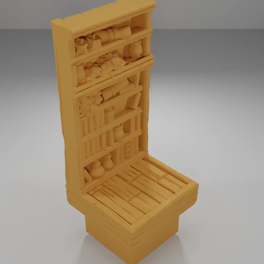 Tall Decorative Library 1 - Medieval Town Part 2 - Dungeon Blocks