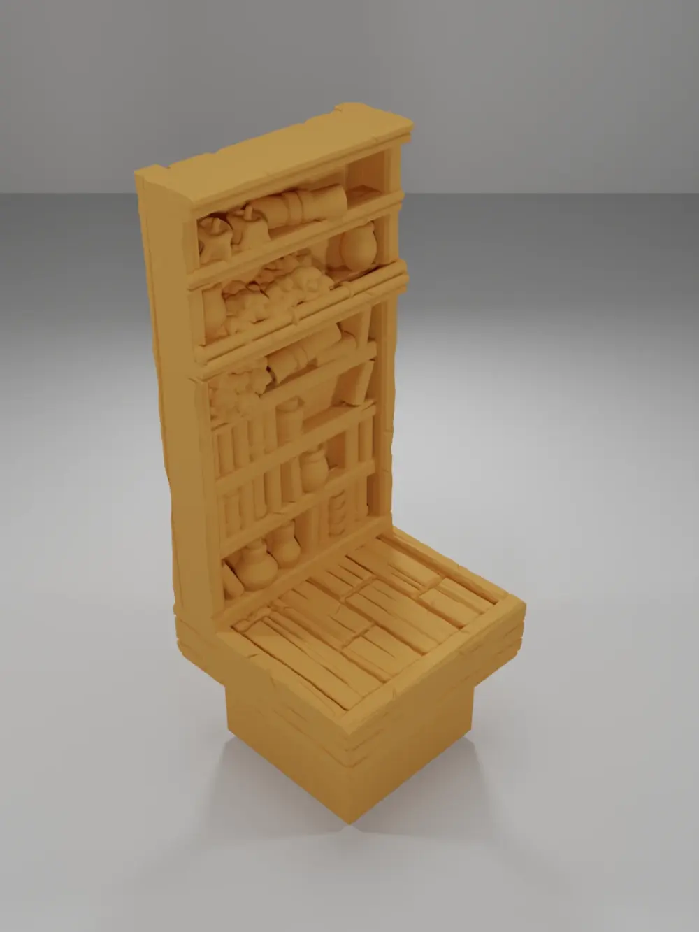 Tall Decorative Library 1 - Medieval Town Part 2 - Dungeon Blocks