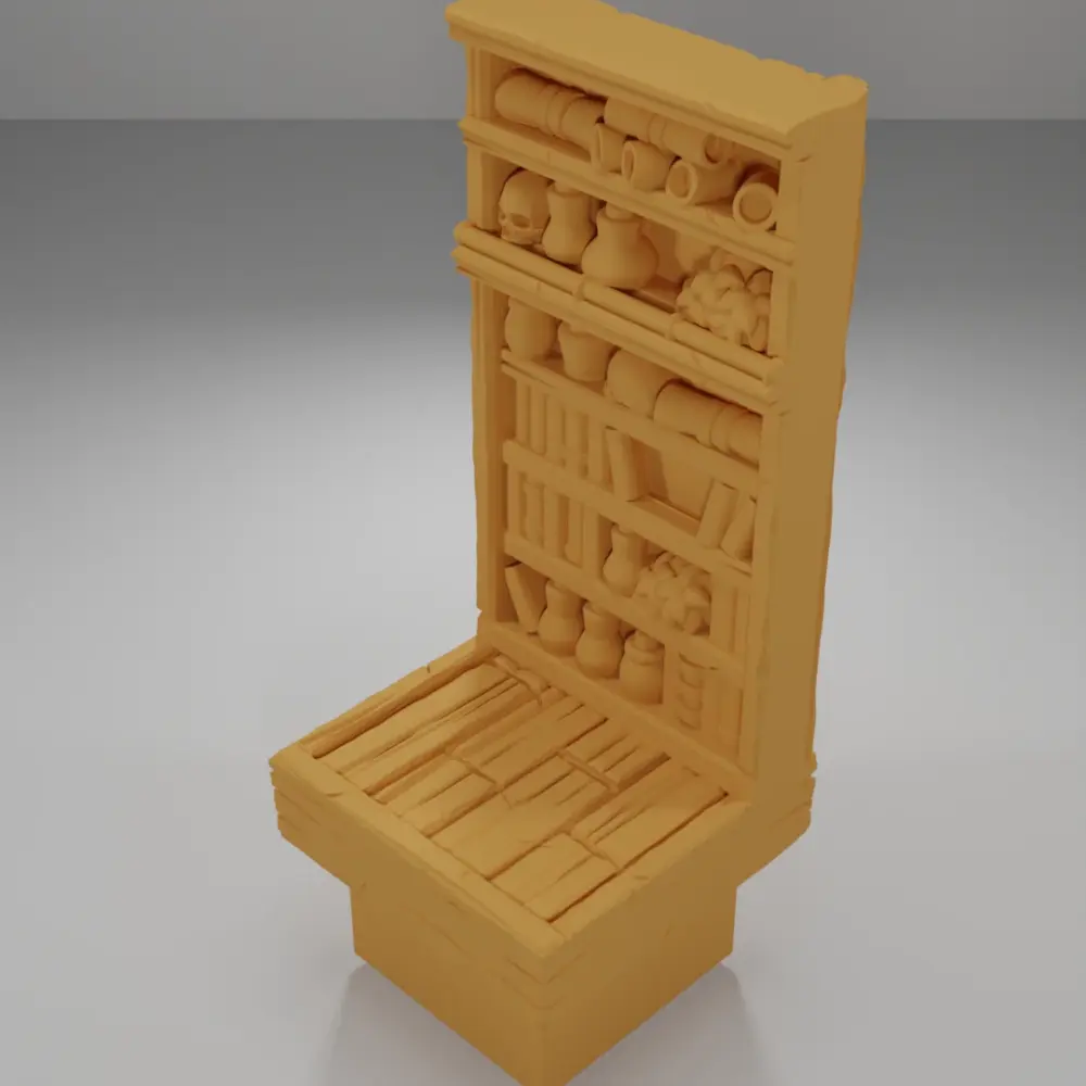 Tall Decorative Library 2 - Medieval Town Part 2 - Dungeon Blocks