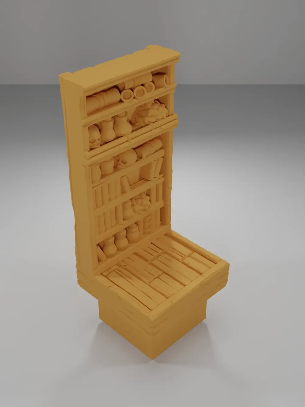 Tall Decorative Library 2 - Medieval Town Part 2 - Dungeon Blocks