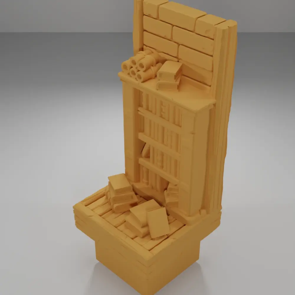 Tall Overflowing Library - Medieval Town Part 2 - Dungeon Blocks