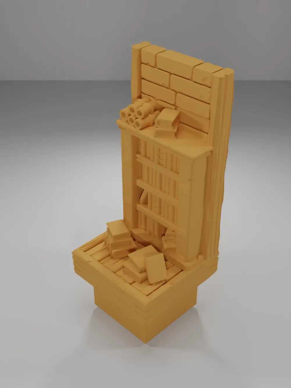 Tall Overflowing Library - Medieval Town Part 2 - Dungeon Blocks