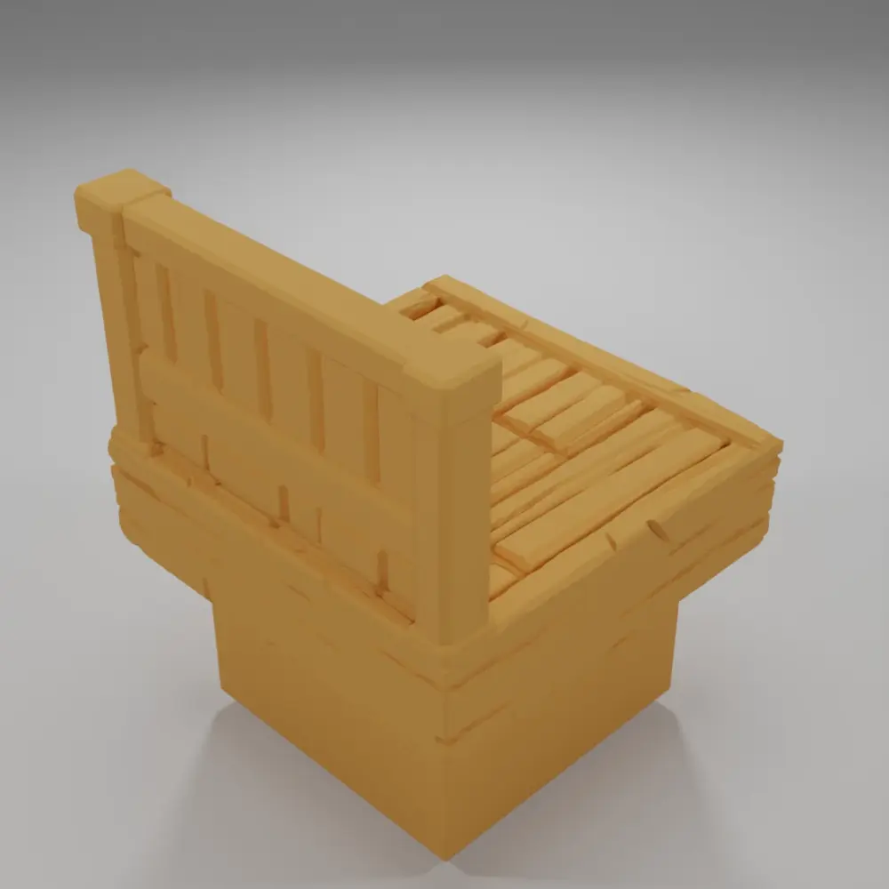 Balcony Straight - Medieval Town Part 2 - Dungeon Blocks