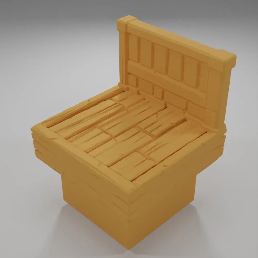 Balcony Straight - Medieval Town Part 2 - Dungeon Blocks