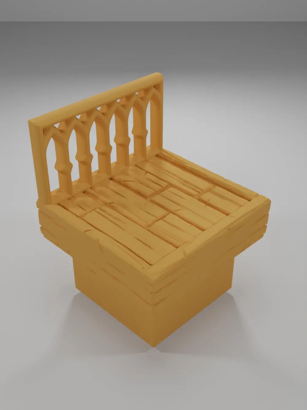 Librairy Balcony Straight - Medieval Town Part 2 - Dungeon Blocks