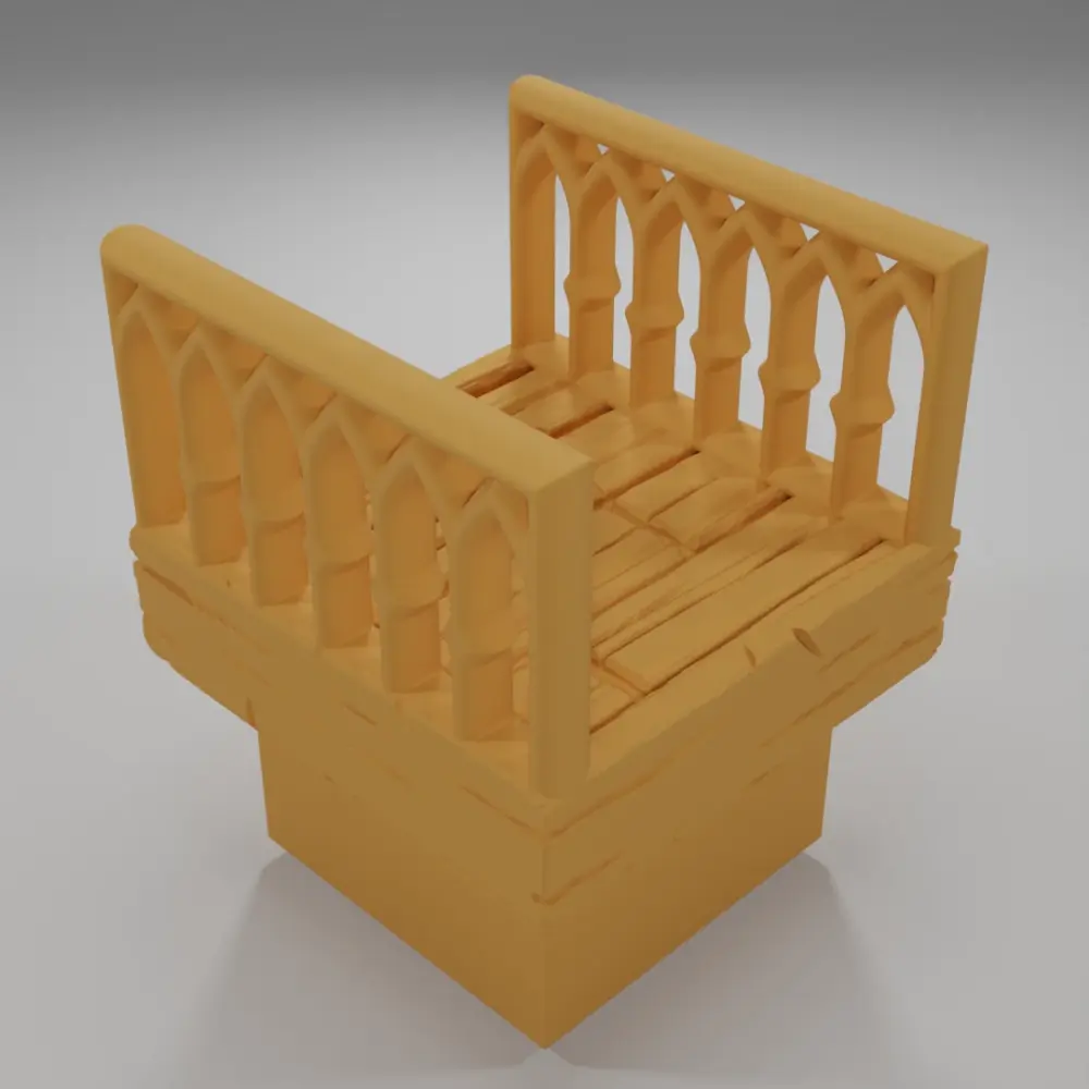 Librairy Balcony Corridor - Medieval Town Part 2 - Dungeon Blocks