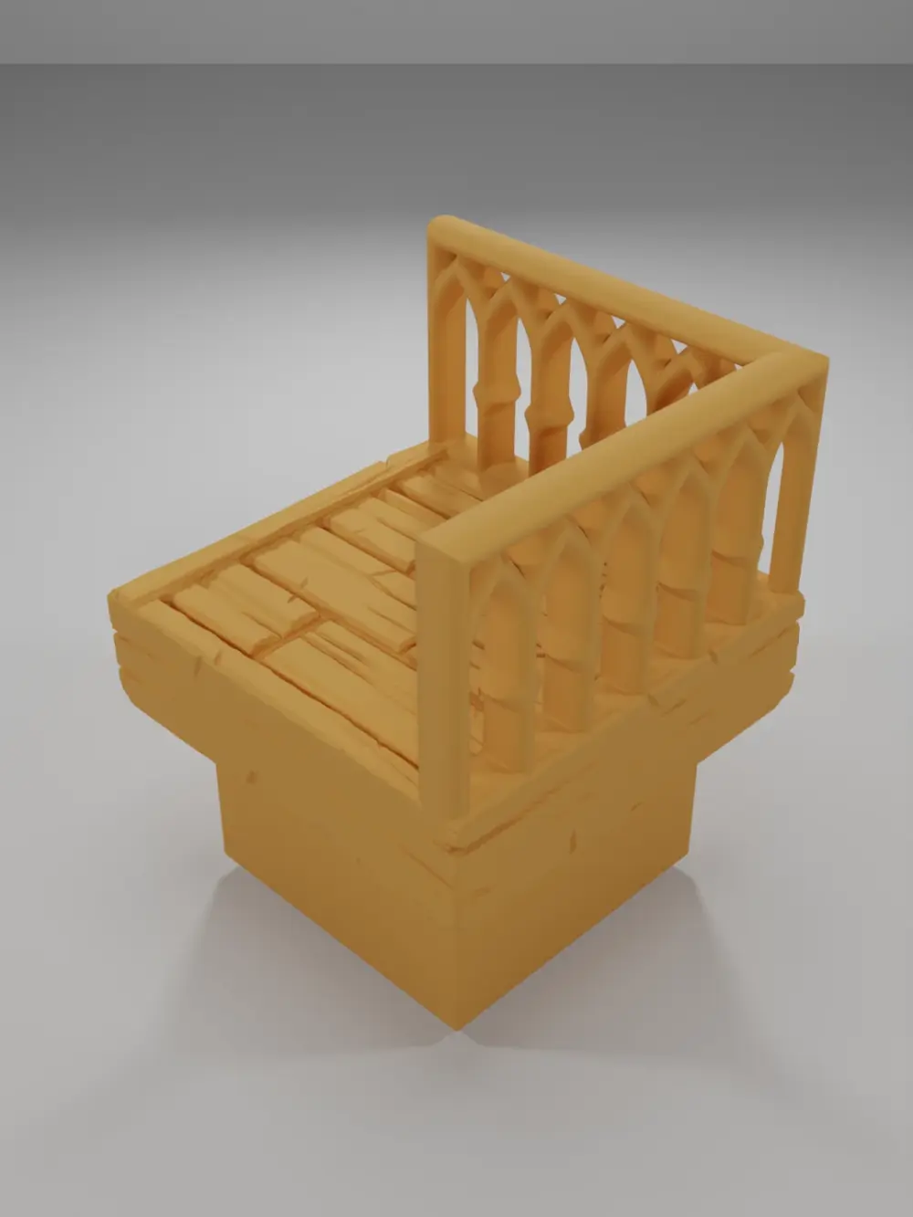 Librairy Balcony Angle - Medieval Town Part 2 - Dungeon Blocks