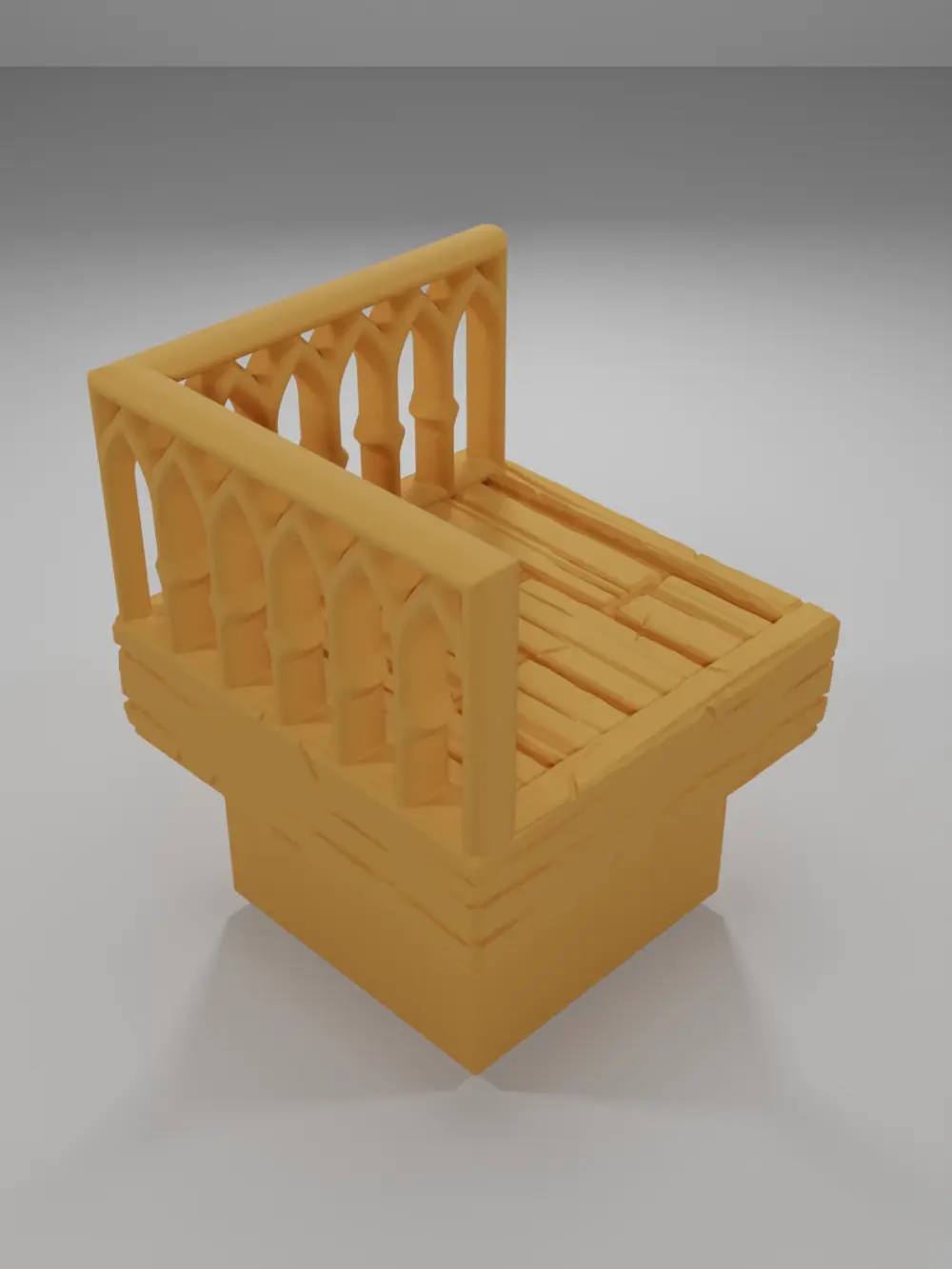 Librairy Balcony Angle - Medieval Town Part 2 - Dungeon Blocks