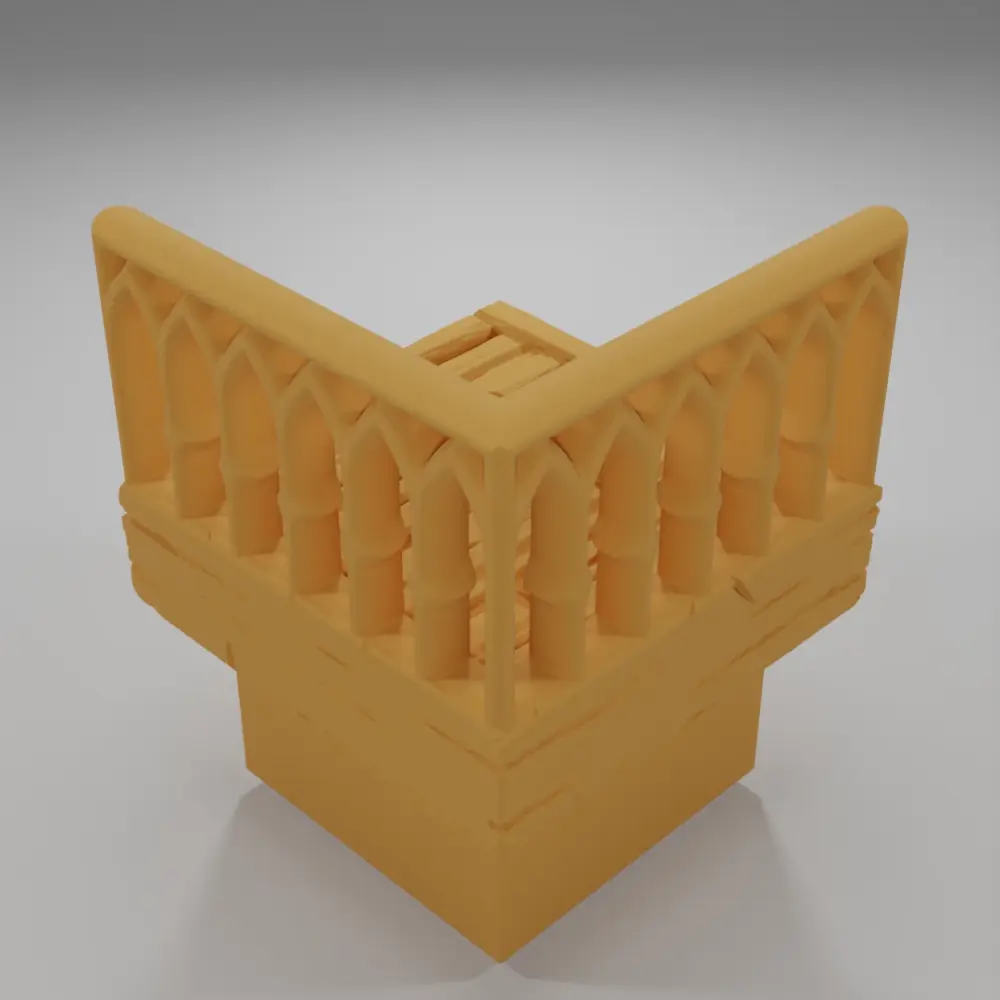 Librairy Balcony Angle - Medieval Town Part 2 - Dungeon Blocks