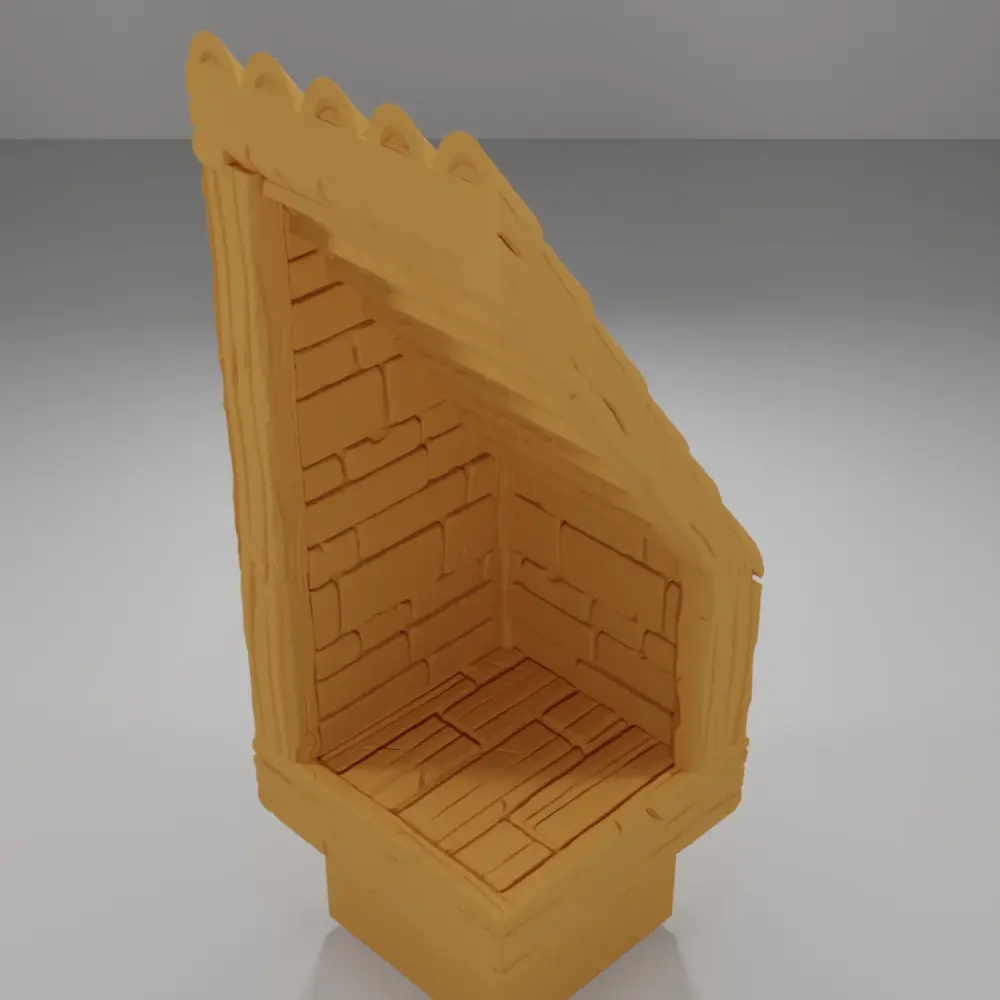 End Roof Right - Medieval Town Part 2 - Dungeon Blocks