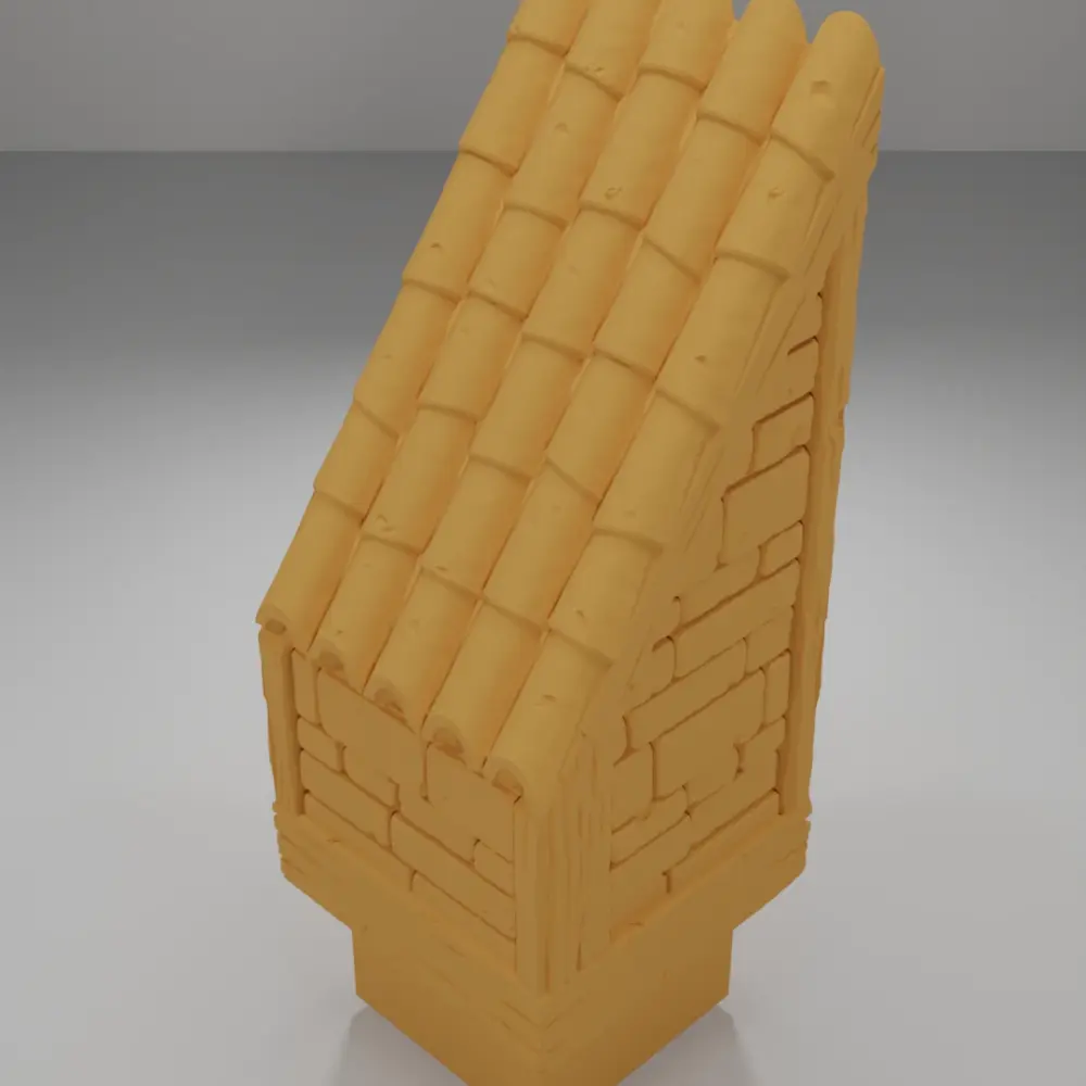End Roof Right - Medieval Town Part 2 - Dungeon Blocks