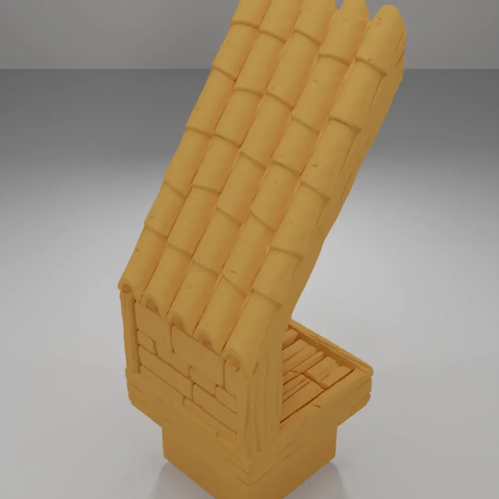 End Roof Left - Medieval Town Part 2 - Dungeon Blocks