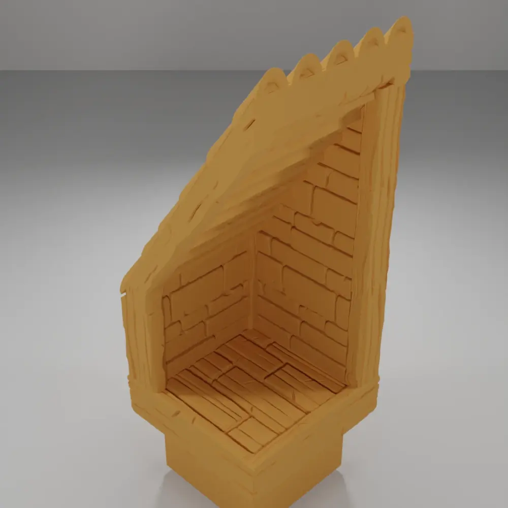 End Roof Left - Medieval Town Part 2 - Dungeon Blocks
