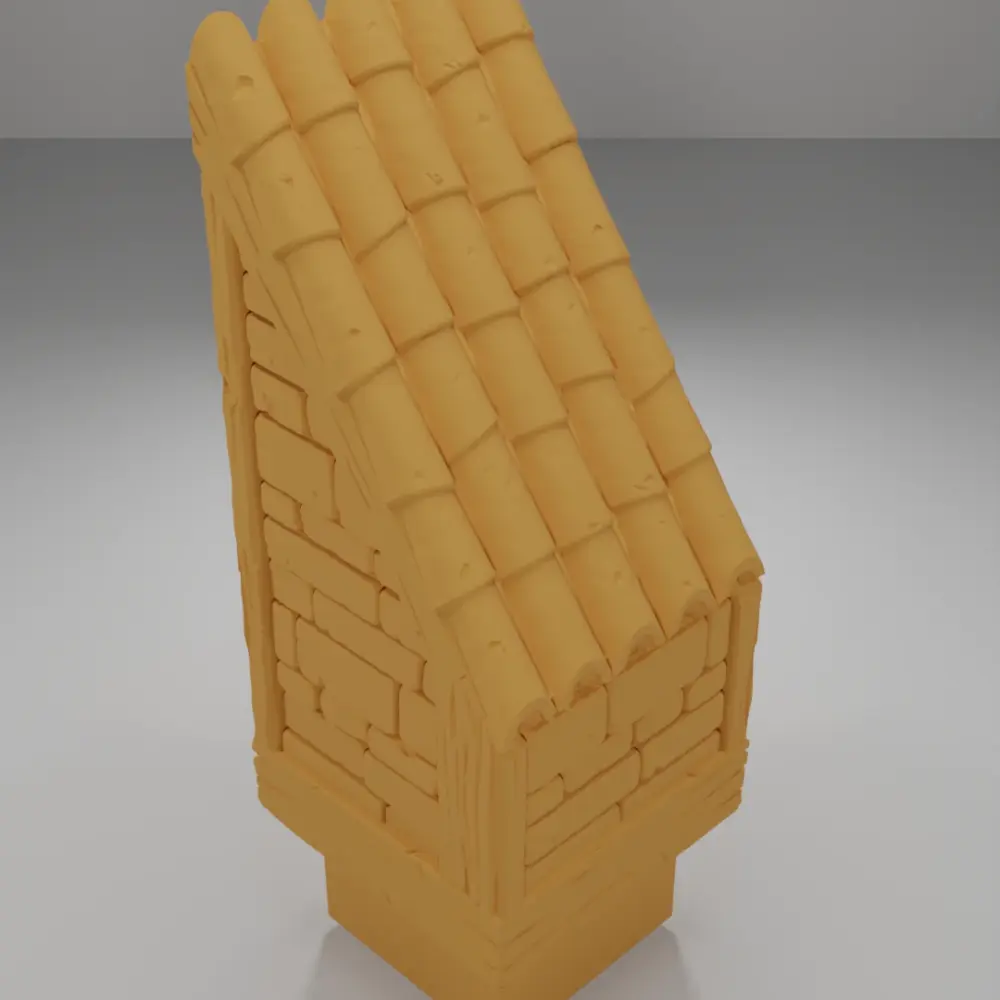 End Roof Left - Medieval Town Part 2 - Dungeon Blocks