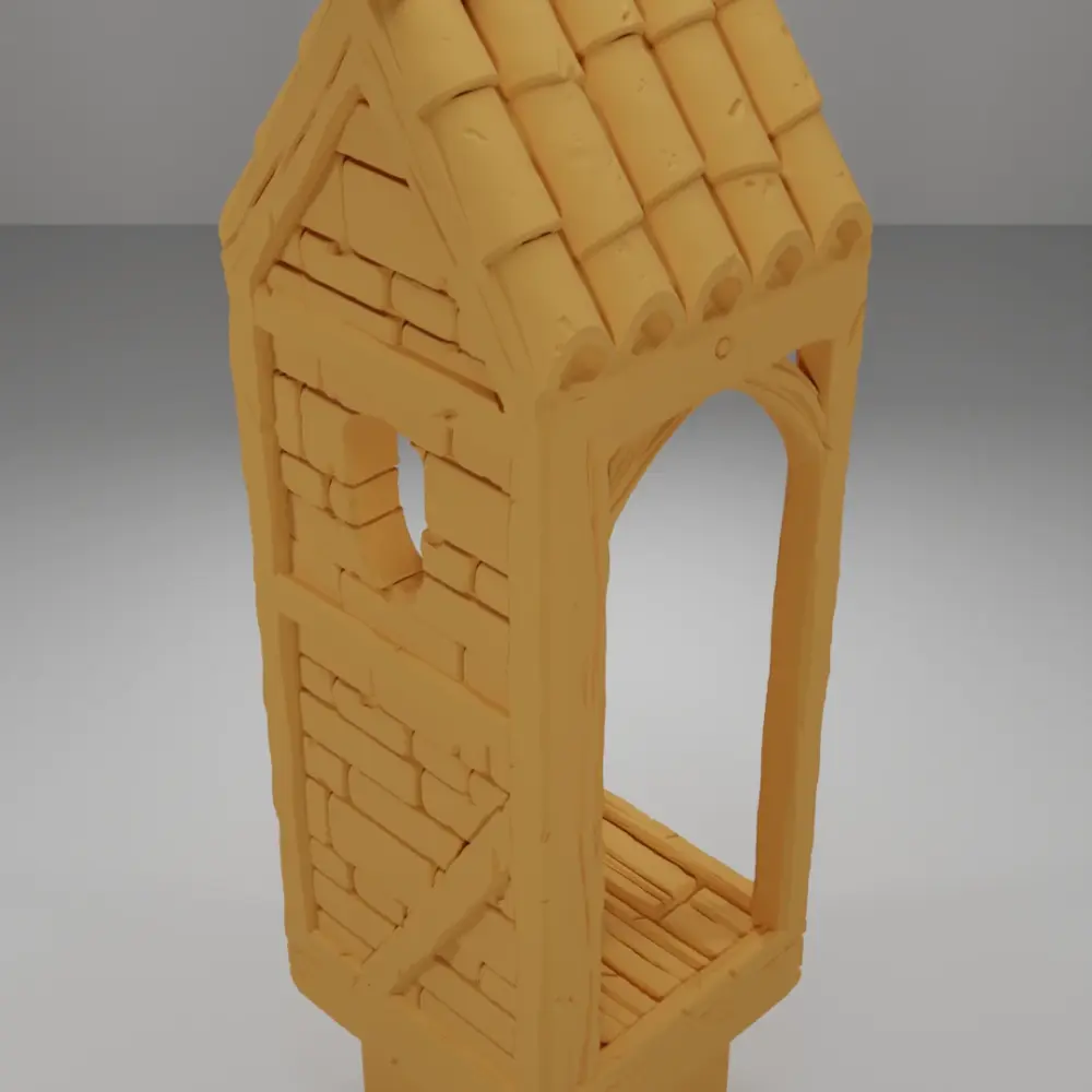 End Roof Center - Medieval Town Part 2 - Dungeon Blocks