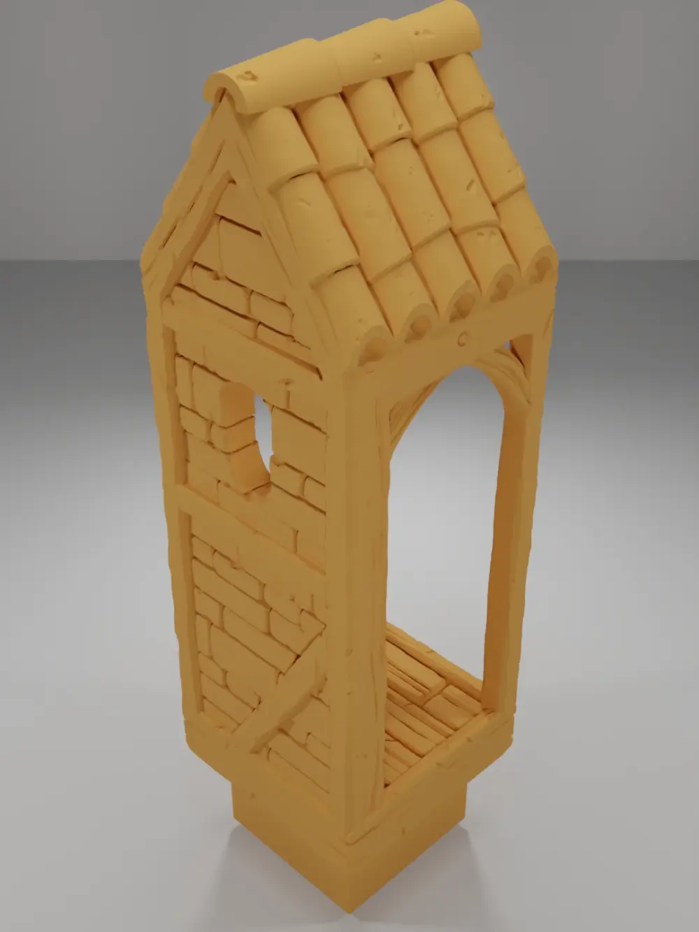End Roof Center - Medieval Town Part 2 - Dungeon Blocks