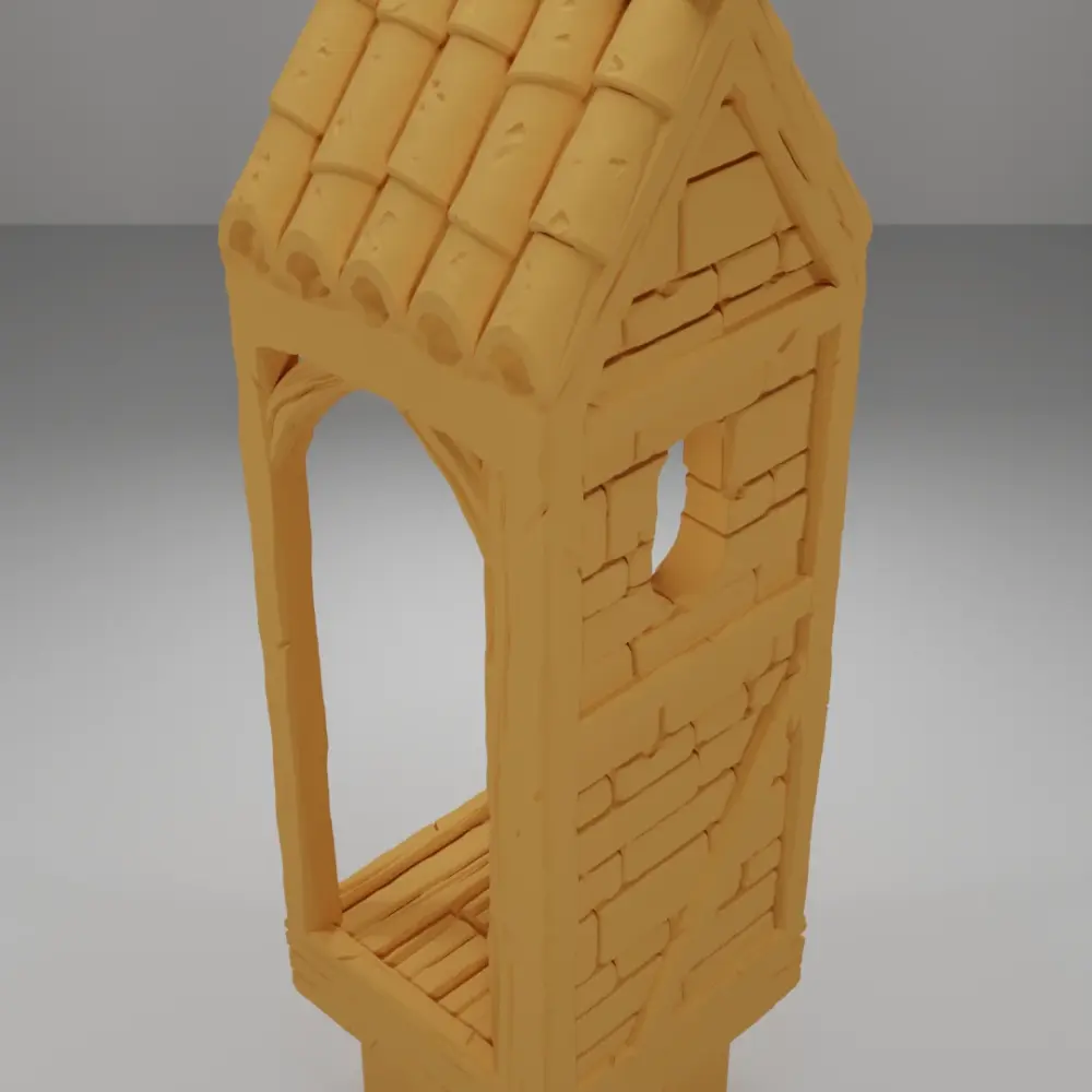 End Roof Center - Medieval Town Part 2 - Dungeon Blocks