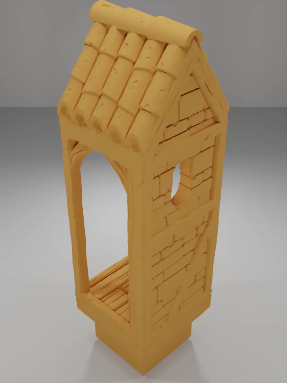 End Roof Center - Medieval Town Part 2 - Dungeon Blocks